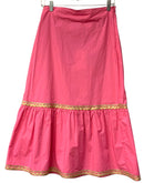 FLORA BEA Hot Pink w/Gold Metallic Trim Skirt