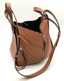 LOEWE Tan Calf Leather Top Handle Small Hammock Bag. Made in Spain.