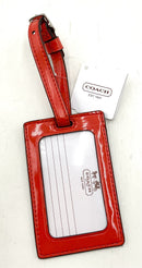 COACH Khaki/Red Signature Logo Keychain