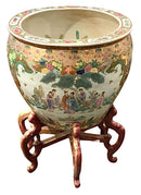 Extra Large Asian Ceramic Planter on Stand