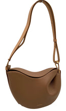 POLENE Camel Italian Calf  Leather Tonca Edition Duo Bag