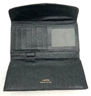 LORENZI Vintage Black Ostrich Envelope Wallet