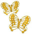 Pair of Vintage Yellow Butterlies