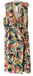 LAFAYETTE 148 Black/White Zebra Stripe Boatneck S/L Dress