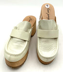 FREE PEOPLE Bone Patent Leather Corbin Loafer Clogs 9