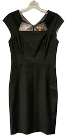 TED BAKER Black Square Neck Cap Sleeve Wool Blend Dress