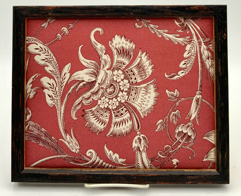 Vintage Frame With Toile Fabric Insert
