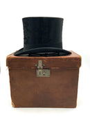 Antique Knox Beaver Skin Top Hat With Case