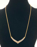 14kt Gold Necklace w/Chevron-Shaped Diamond Pendant