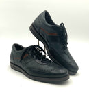 GALIZIO TORRESI Italy Black Blue Brown Leather Oxford Causals 10