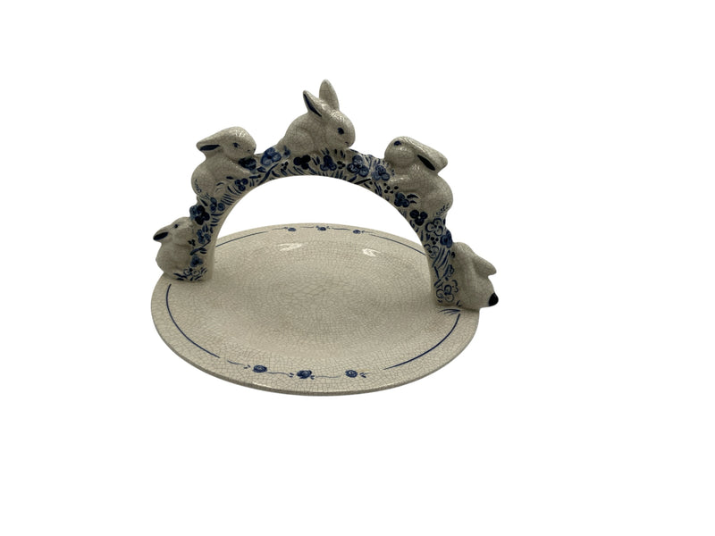 Potting Shed Dedham Pottery Rabbit Handled Serving Plate