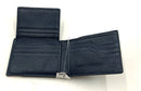 TUMI Navy Grained Leather Bifold Wallet w/ Insert