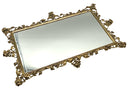 Vintage Gold Filagree Mirrored Vanity Tray