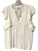 SUNDANCE White Flutter Sleeve Pintuck Top