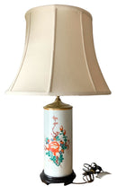 Vintage Asian Ceramic Lamp with Bell Shade