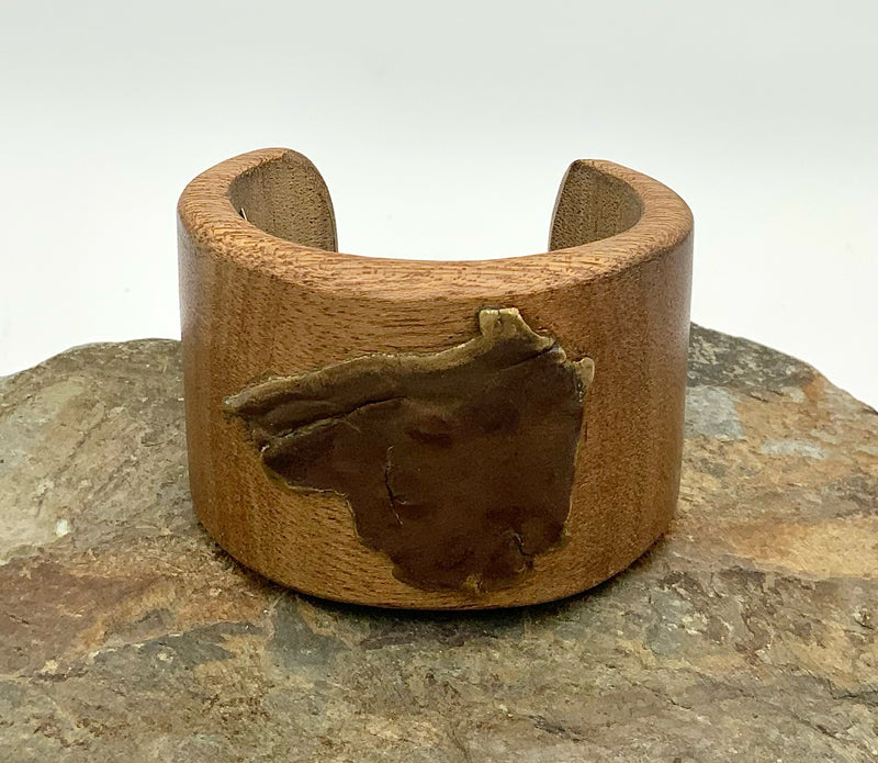 Wood & Metal Artisan Cuff Bracelet