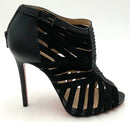 CHRISTIAN LOUBOUTIN Black Suede Karina Cage Sandals 38.5