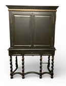 Ebony Media Cabinet/Bar with Twist Base