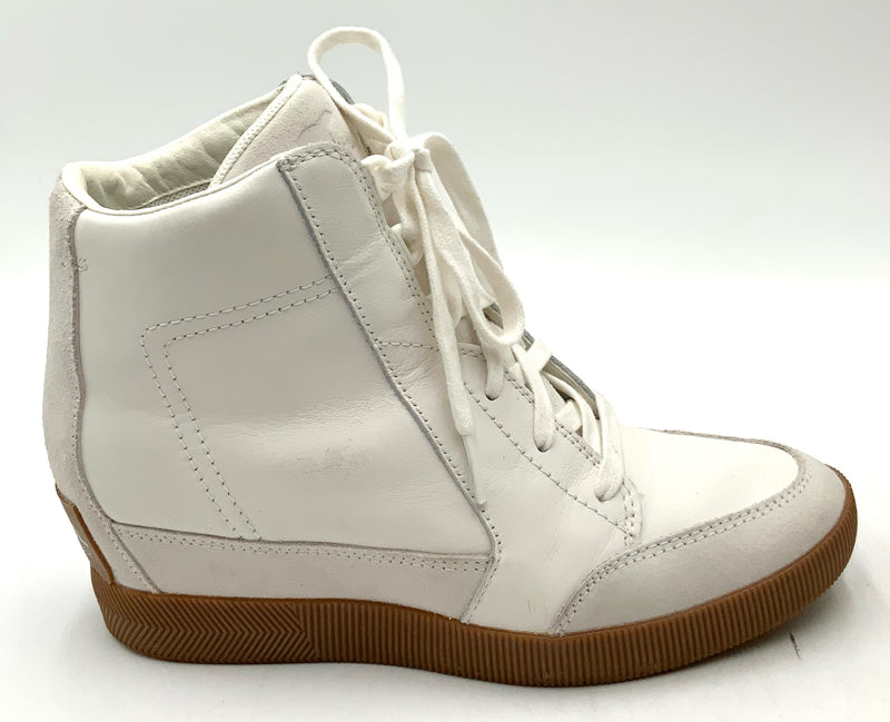 SOREL White Lea Out N About Wedge Sneaker 9