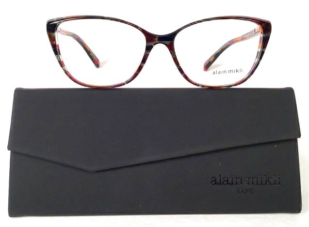 ALAIN MIKLI Brown Red Purple Yellow Eyeglasses Style: A03082