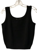 ST JOHN Black Knit S/L Shell Top