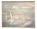 Lee Reynolds Mid Century Abstract Sailboat Painting