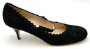 KATE SPADE Black Suede Scallop Trim Triump Maryjane Pumps 11