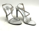 STUART WEITZMAN Silver Strappy Sensual Stiletto Sandals 8.5