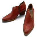 CASTA Papaya Leather Lazer Cut "Deli" Booties 36