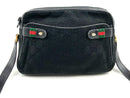 GUCCI Vintage Black GG Canvas Double Zipper Crossbody Bag