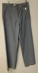 CINQ A SEPT Denim Blue w/Tan Topstitching Straight Leg Jeans