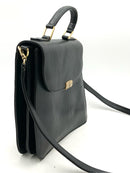 MARK CROSS Vintage Pebbled Leather Top Handle Classic Crossbody Satchel