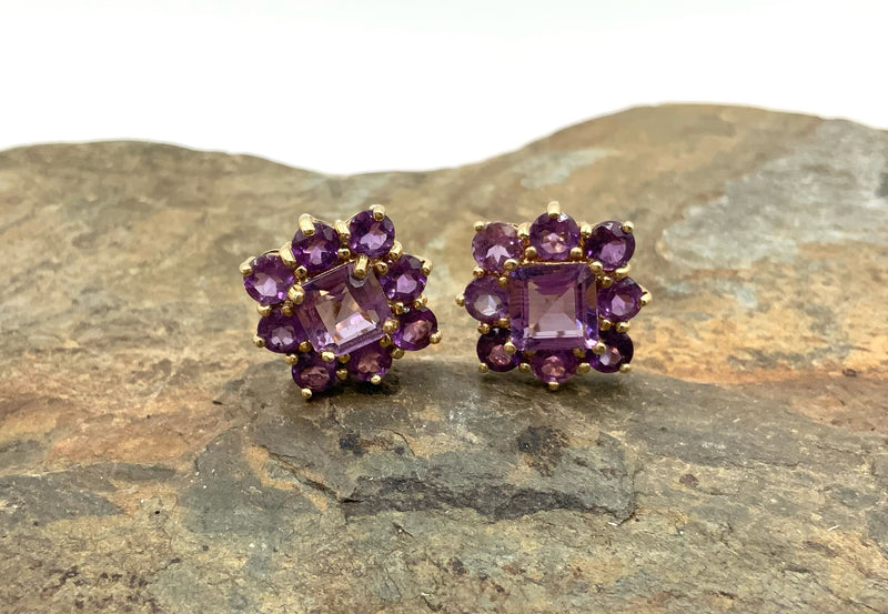 14kt Gold & Amethyst Earrings