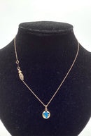 14kt Gold, Gold Plated & Glass Cross Necklace