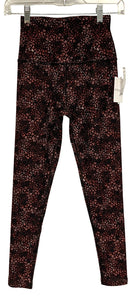 BEYOND YOGA Black/Red Abstract Skinny Leg Yoga Pants