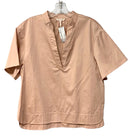 REBECCA TAYLOR Peach Split Neck S/S Top