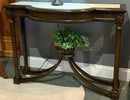 Wood Console with Stone Inlay