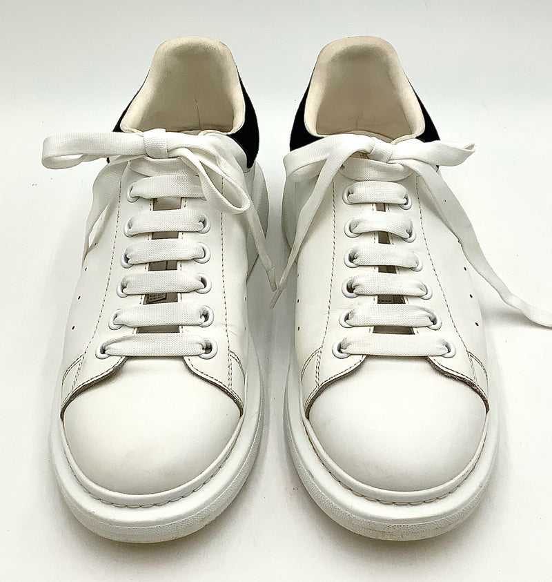 ALEXANDER MCQUEEN White Leather Black Suede Oversized Sneakers 12