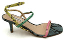 STEVE MADDEN Multi Colored Snake Print Meline Sandals 9.5