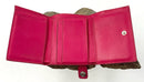 GIVENCHY Fuchsia Pebbled Leather Bifold Compact Wallet