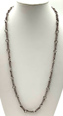 Sterling Silver Wire Wrapped Link Chain Necklace