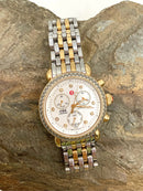 MICHELE CSX Gold Plated Stainless Steel Diamond Chronograph Watch
