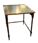 Vintage Occasional Table With Leather Top
