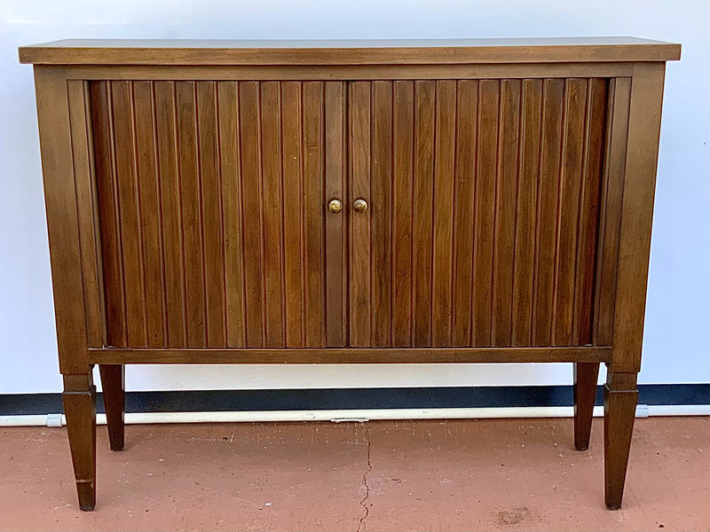 Mid Century Baker Cabinet with Tambour Doors