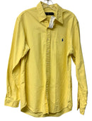 RALPH LAUREN Yellow Cotton Oxford L/S B/D Top