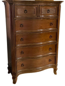 Hooker Six Drawer Chest With Wicker Accents