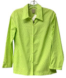 SIGRID OLSEN Vintage Lime Eyelet L/S B/D Top