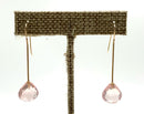 14kt Gold & Rose Quartz Threader Earrings
