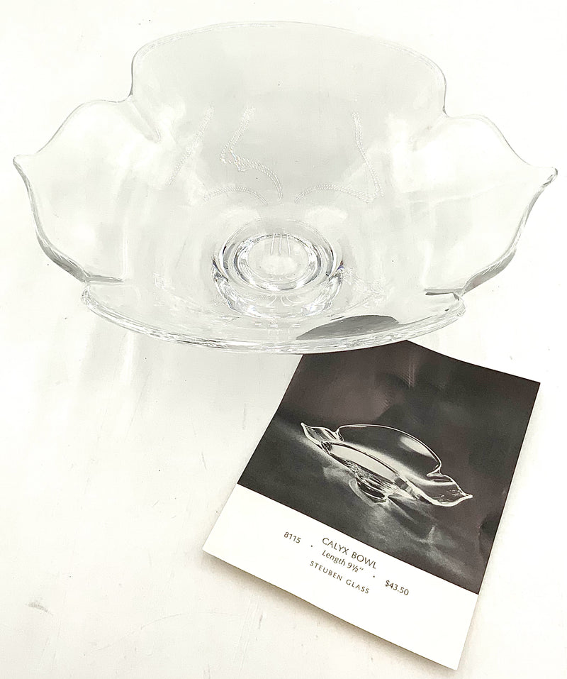 Vintage Steuben Crystal Calyx Bowl