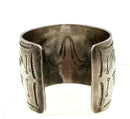 Sterling Cuff Bracelet w/Turquoise & Coral Chip Inlay